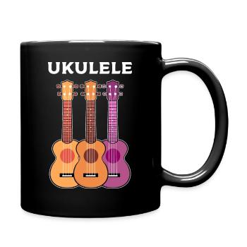 Ukulele - Tasse einfarbig - Schwarz - Rechts