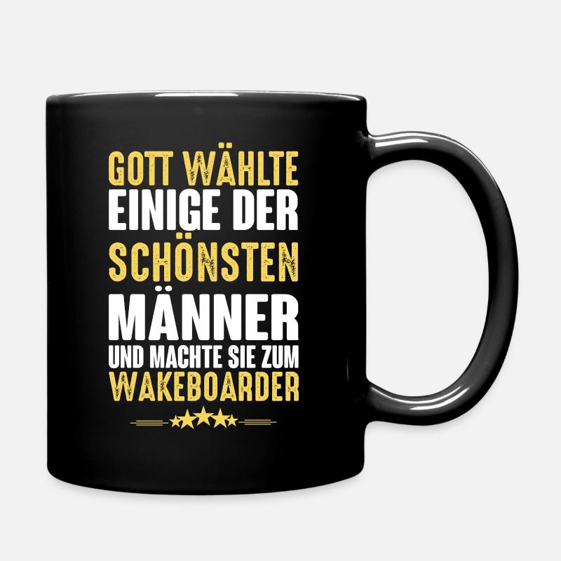 Wakeboard - Wakeboarder - Tasse einfarbig - Schwarz