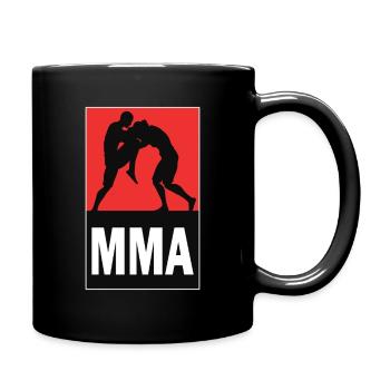 MMA Silhouette - Tasse einfarbig - Schwarz - Rechts