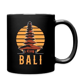 Bali Indonesien - Tasse einfarbig - Schwarz - Rechts