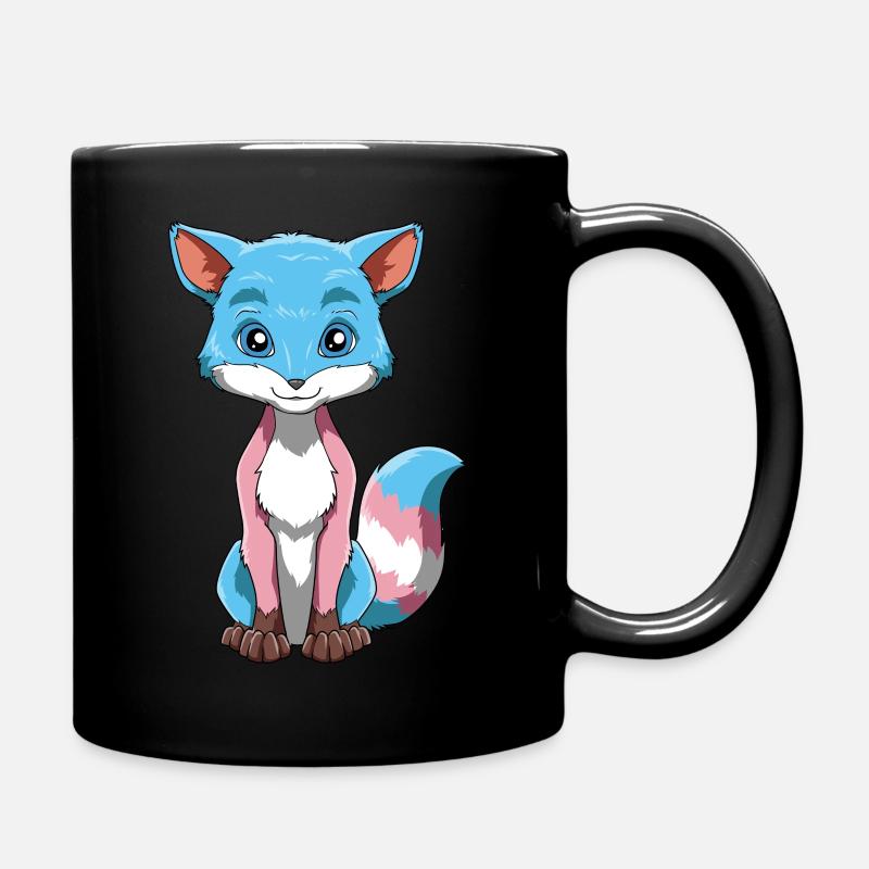 Süße Transgender Fuchs - Tasse einfarbig - Schwarz