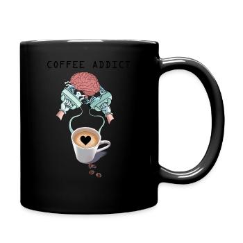 COFFEE ADDICT - Tasse einfarbig - Schwarz - Rechts