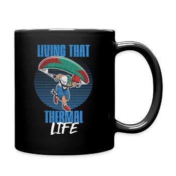 Parapente proverbe pour un parapente - Mug uni - noir - Droite