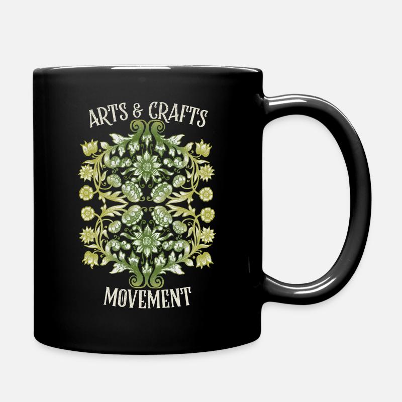 Jugendstil, Vintage-Design um 1900 - Tasse einfarbig - Schwarz