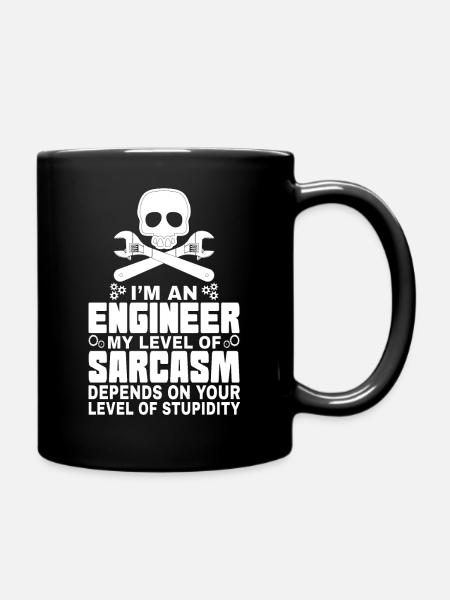 Engineer Sarcasm - Full Colour Mug - black