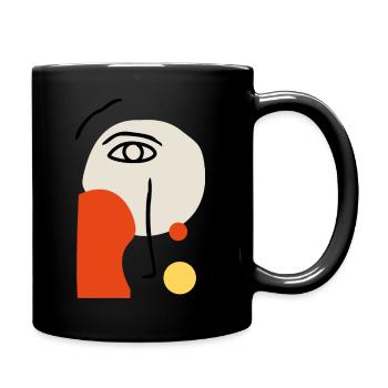 illustration abstrak - Mug uni - noir - Droite