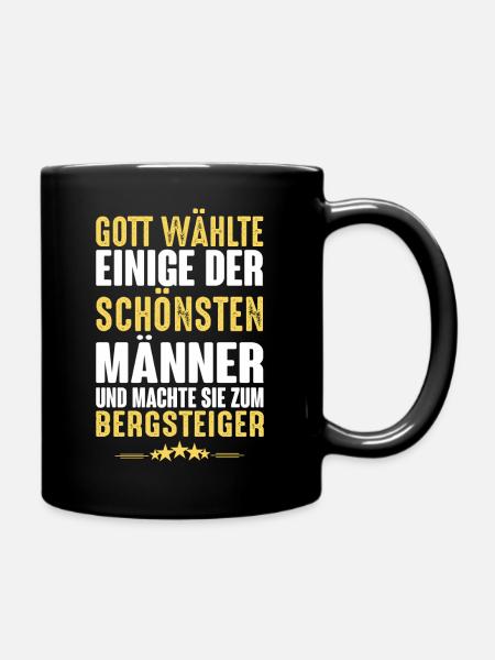 Bergsteigen - Bergsteiger - Tasse einfarbig - Schwarz