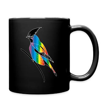 Oiseau - Mug uni - noir - Droite