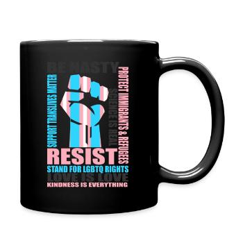 Stand for LGBTQ Rights Pride Month - Full Colour Mug - black - Right