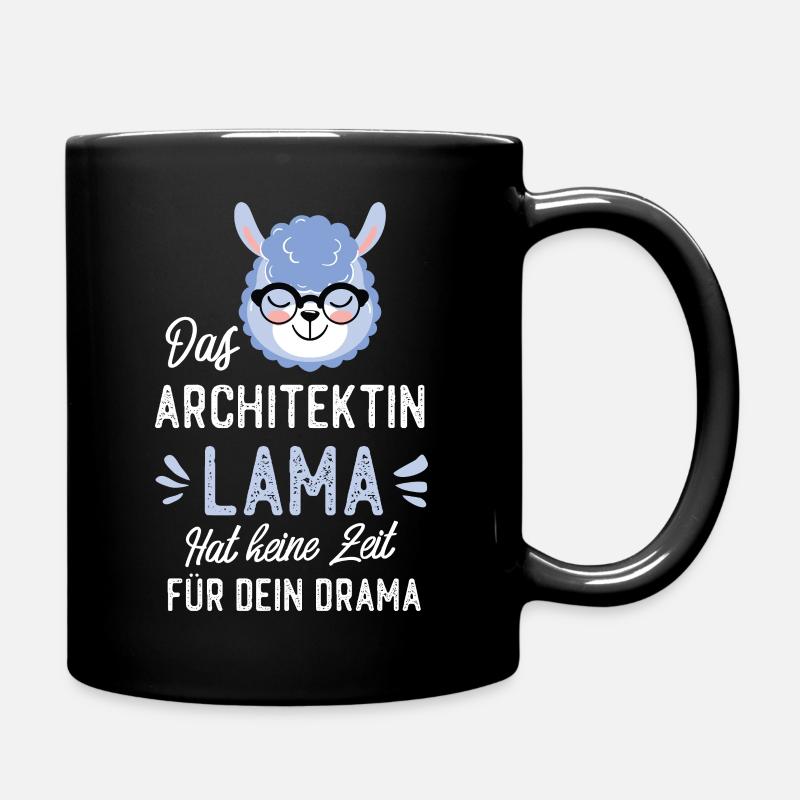Architektin Lama Spruch Lustige Geschenkidee - Tasse einfarbig - Schwarz