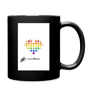 #weareallhumans - Tasse einfarbig - Schwarz - Rechts