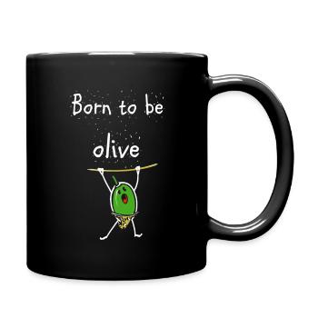 olive - Mug uni - noir - Droite