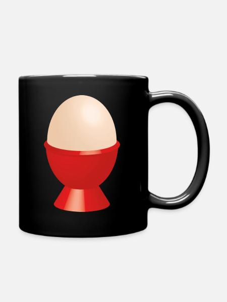 ei - Tasse einfarbig - Schwarz
