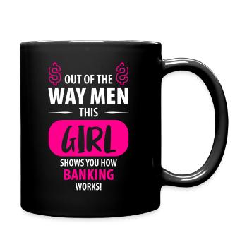 Banker Banker Banker Trainee Ladies - Full Colour Mug - black - Right