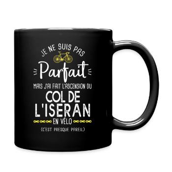 pas parfait col iseran en vélo humour cyclisme - Mug uni - noir - Droite