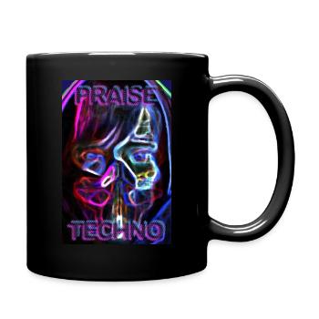 Dark Hard Techno Musik | Lob Techno - Tasse einfarbig - Schwarz - Rechts