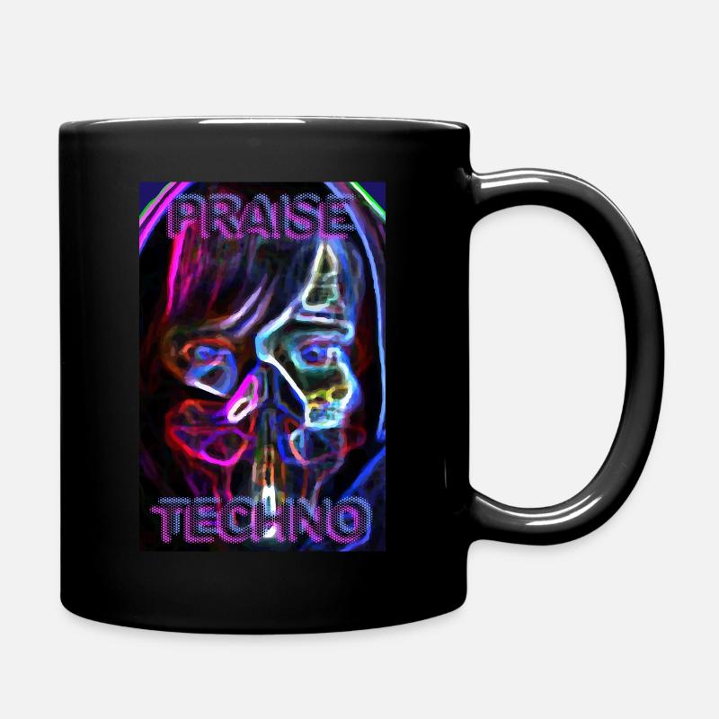 Dark Hard Techno Musik | Lob Techno - Tasse einfarbig - Schwarz