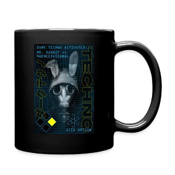 Dark Techno Activated | Hard Dark Acid Techno - Full Colour Mug - black - Right