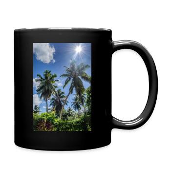 Summer Palm Beach Holiday - Full Colour Mug - black - Right