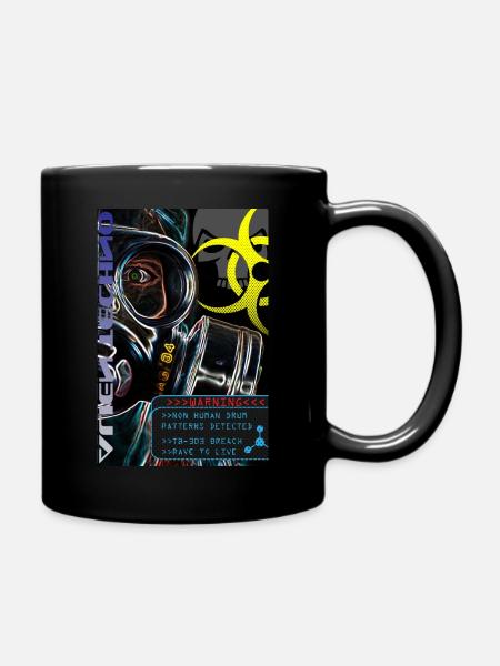 | De la Techno Sombre Alien Techno 303 Rave à vivre - Mug uni - noir