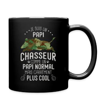 papi chasseur humour cool chasse grand père papy - Mug uni - noir - Droite