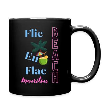 Flic en Flac beach - Mug uni - noir - Droite