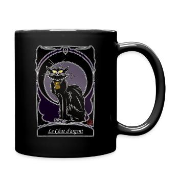 Chat d'argent folklore Bretagne Gascogne Provence - Mug uni - noir - Droite