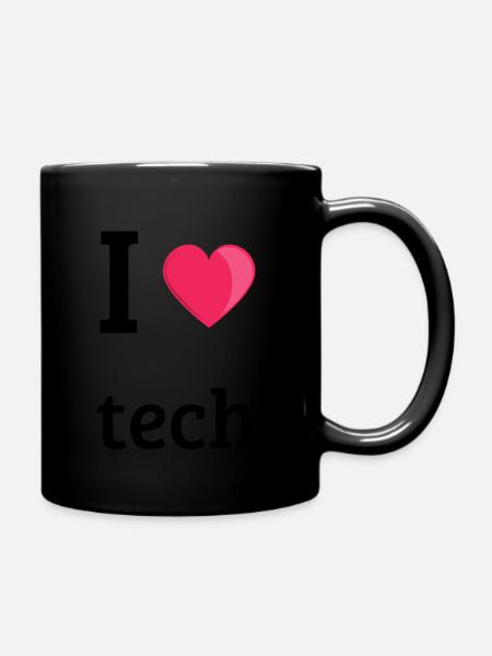 I love tech - Mug uni - noir
