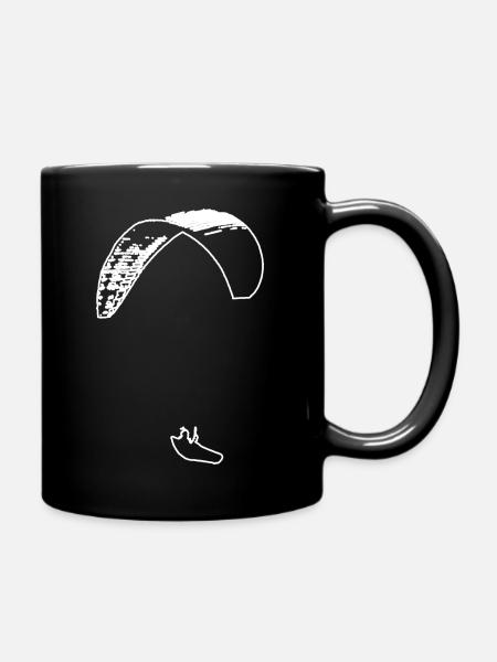 Paraglider Paraglider Paraglider Vector - Full Colour Mug - black