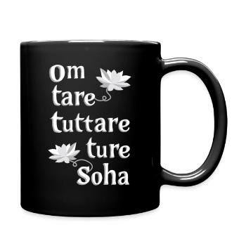 Om Tare Tuttare Ture Soha_schwarz-white - Full Colour Mug - black - Right