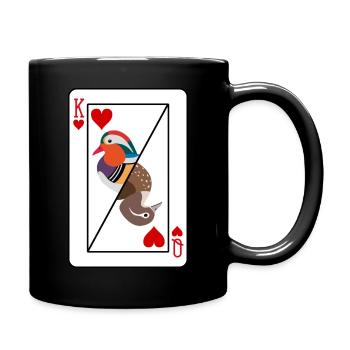 Mandarin Duck Playing Card - Full Colour Mug - black - Right