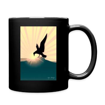 La mouette - Mug uni - noir - Droite