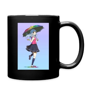 Affiche Manga Girl | | de couleur Pluie - Mug uni - noir - Droite