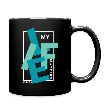 Mein Leben zählt - Christian Clothing - Tasse einfarbig - Schwarz - Rechts
