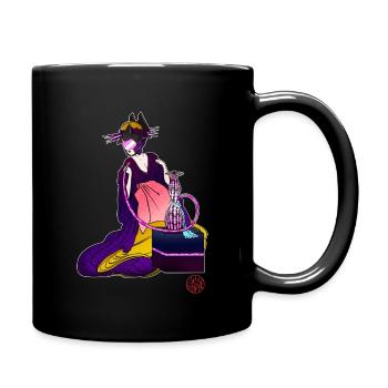 Bijinga Futuristic woman and shisha - Full Colour Mug - black - Right