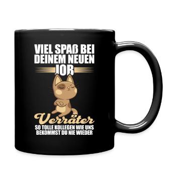 Arbeit Jobwechsel Kollege Job Abschied Geschenk - Tasse einfarbig - Schwarz - Rechts