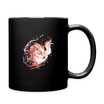Loup - Mug uni - noir - Droite