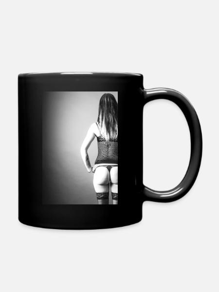 Frau - Tasse einfarbig - Schwarz