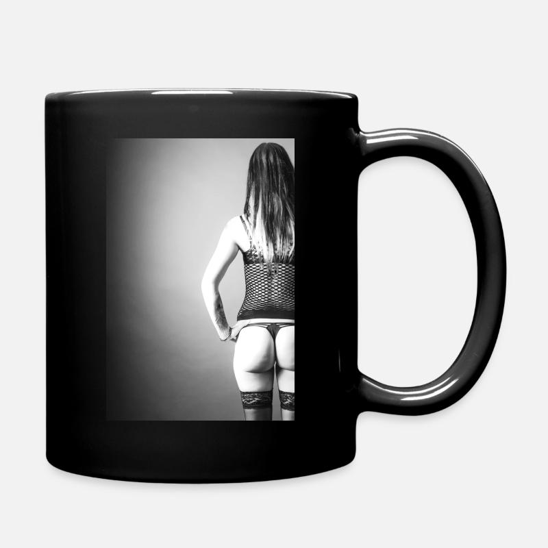 Frau - Tasse einfarbig - Schwarz