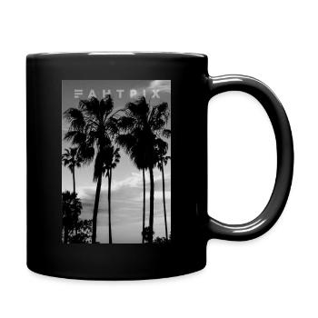 Palms to the sky - Tasse einfarbig - Schwarz - Rechts