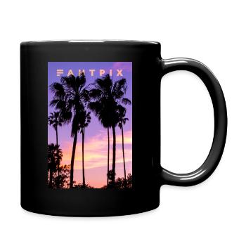 Purple palms California - Tasse einfarbig - Schwarz - Rechts