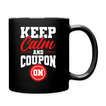 Coupon Shopper Discount Couponer Vente à prix réduit - Mug uni - noir - Droite