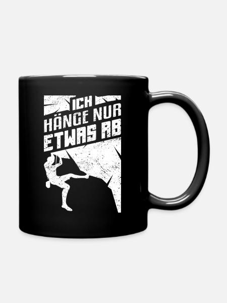 Klettern Bouldern Geschenk - Ich Häng Nur Etwas Ab - Tasse einfarbig - Schwarz
