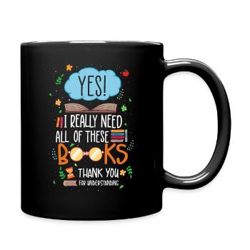 J’ai besoin de ces livres livre nerd bibliothèque - Mug uni - noir - Droite