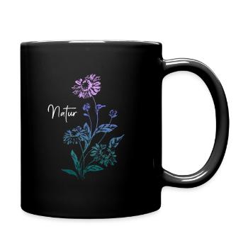 Natur - Tasse einfarbig - Schwarz - Rechts