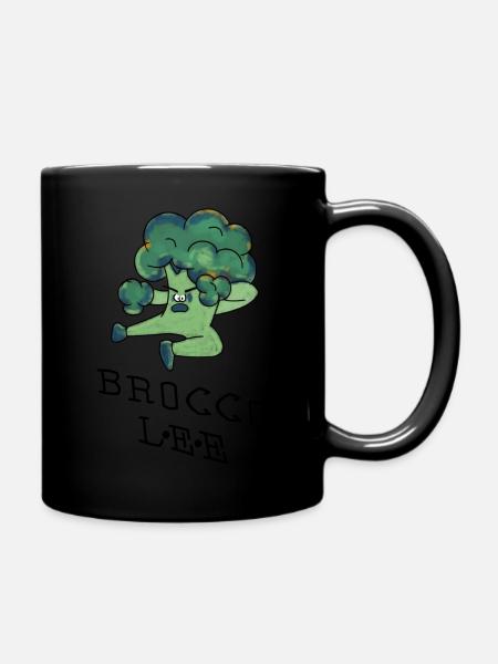 Brokkoli, Kampfsport, Broccoli, Vegan Sport Shirt - Tasse einfarbig - Schwarz