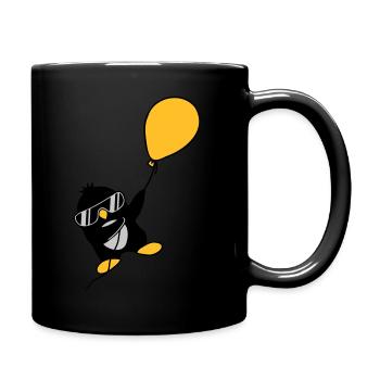 Le pingouin ballon s’envole - Mug uni - noir - Droite