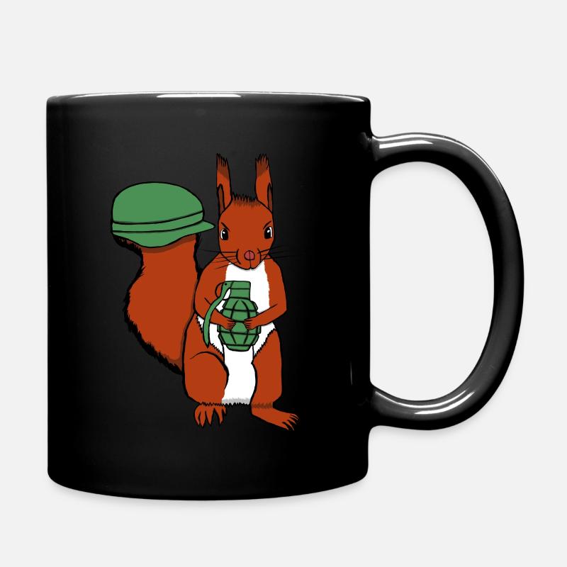 Écureuil avec grenade - Mug uni - noir