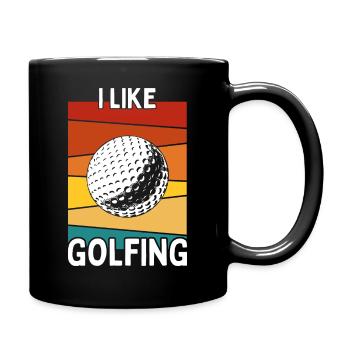I LIKE GOLFING GOLF - Full Colour Mug - black - Right
