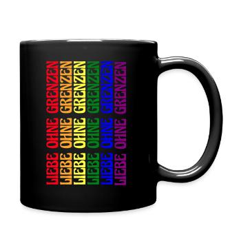 Liebe ohne Grenzen - Pride Month - Tasse einfarbig - Schwarz - Rechts